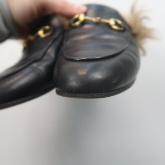 Gucci Princetown Horsebit Fur Mules Flats Size 36 / 6 - Picture 11 of 13